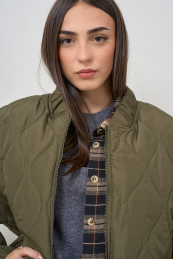 Women's military green bomber jacket - 4