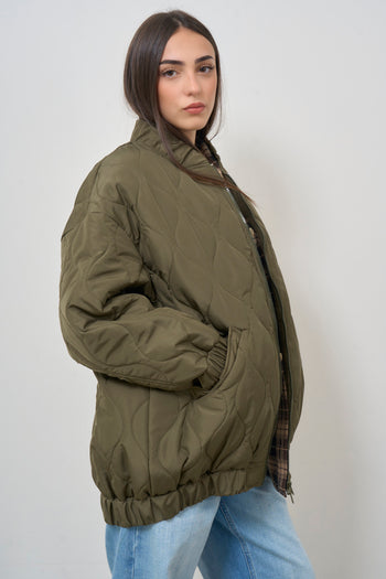 Women's military green bomber jacket - 6