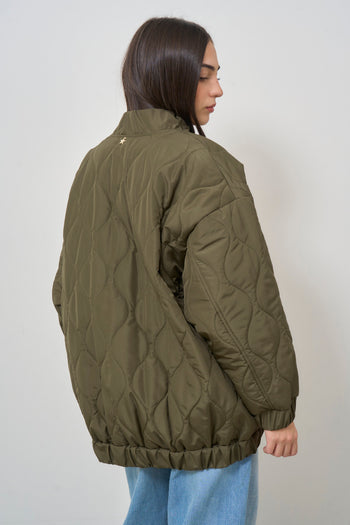 Women's military green bomber jacket - 8