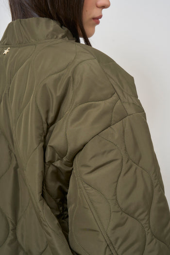 Women's military green bomber jacket - 9