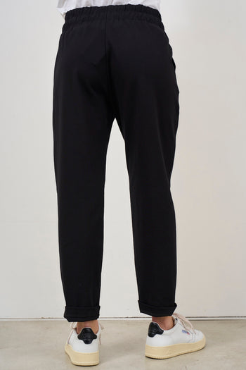 Pantalone donna nero carrot fit - 4