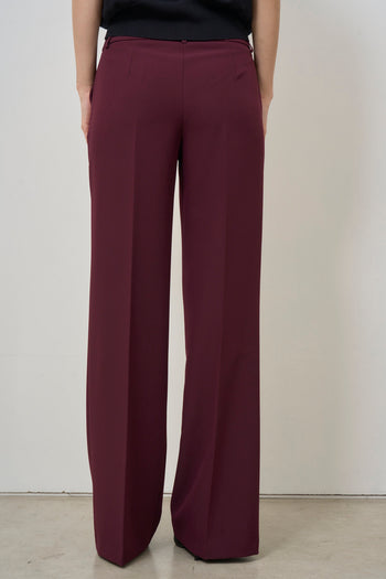 Pantalone donna a palazzo bordeaux - 4