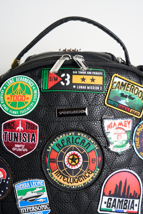 Multi-colored men's backpack with patches - 2