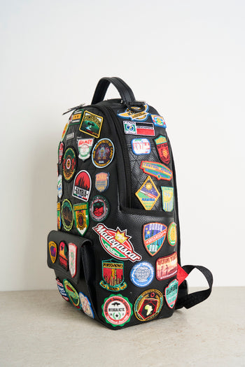 Multi-colored men's backpack with patches - 3