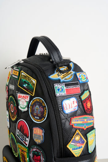 Multi-colored men's backpack with patches - 4