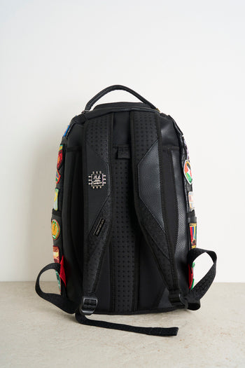 Multi-colored men's backpack with patches - 5