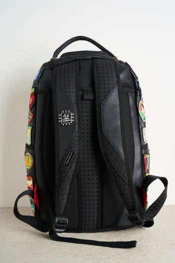 Multi-colored men's backpack with patches - 8