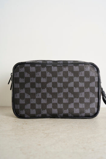 Men's Checkered Clutch Bag - 4