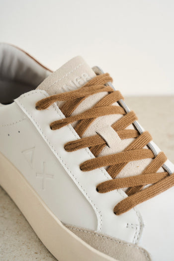 Men's white and brown sneakers - 5