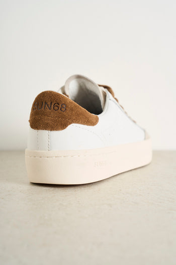 Men's white and brown sneakers - 6