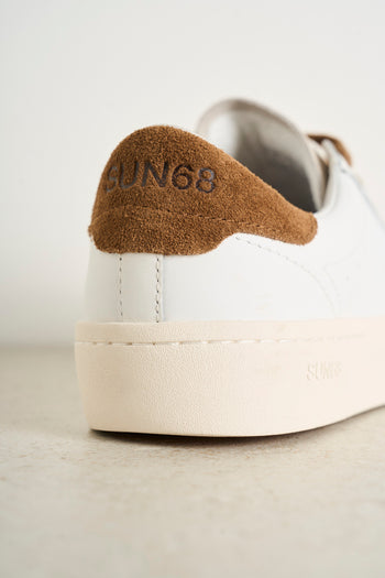 Men's white and brown sneakers - 7