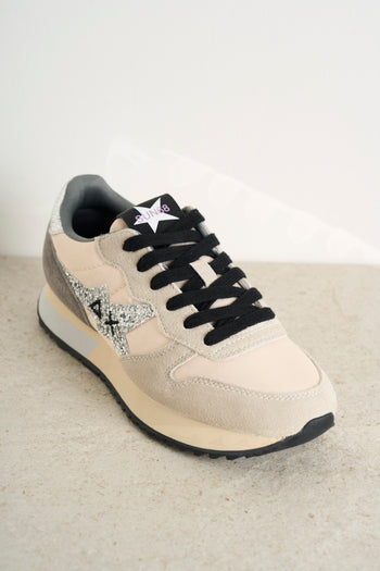 Women's sneakers in suede and nylon - 3