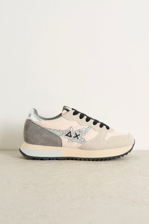 Women's sneakers in suede and nylon