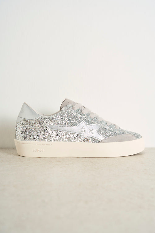 Sneakers donna glitter argento Katy