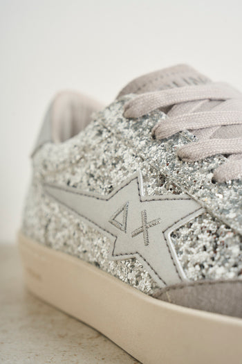 Katy silver glitter women's sneakers - 4