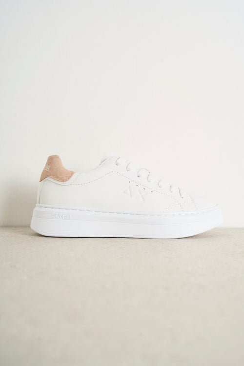 Grace white and pink women's sneakers