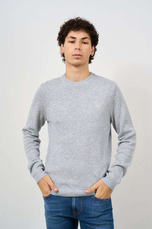 Maglia uomo grigio girocollo - 1