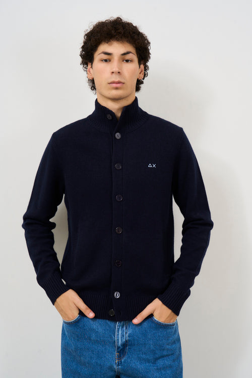 Cardigan uomo blu