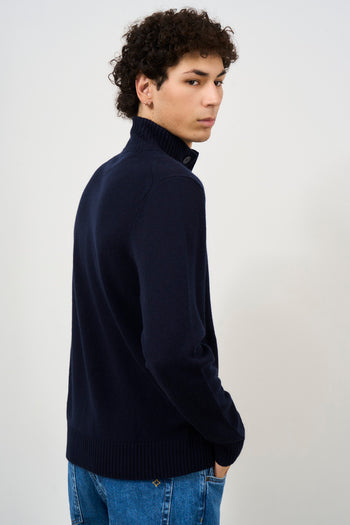 Blue men's cardigan - 7