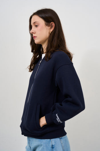 Women's blue zip-up sweatshirt - 5