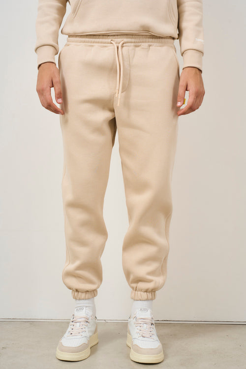 Pantalone tuta jogger uomo beige