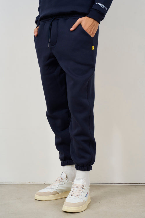 Pantalone tuta jogger uomo blu