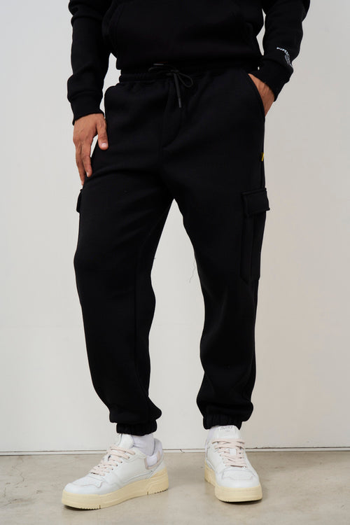 Pantalone tuta jogger uomo nero - 1