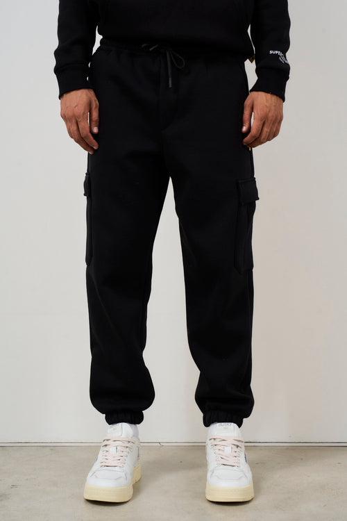 Men's black jogger tracksuit pants - 2