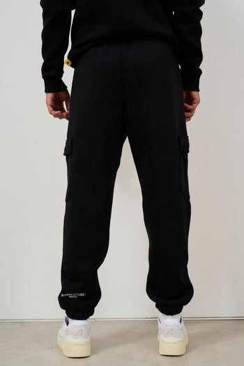 Pantalone tuta jogger uomo nero - 5