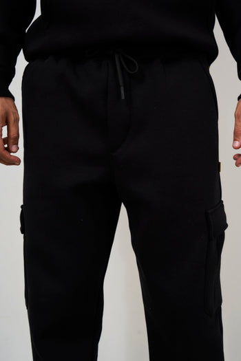 Pantalone tuta jogger uomo nero - 7