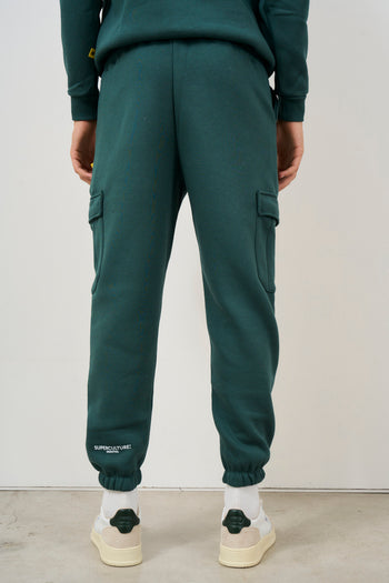 Men's forest green jogger tracksuit pants - 4