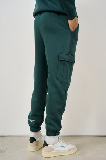 Pantalone tuta jogger uomo verde bosco - 5