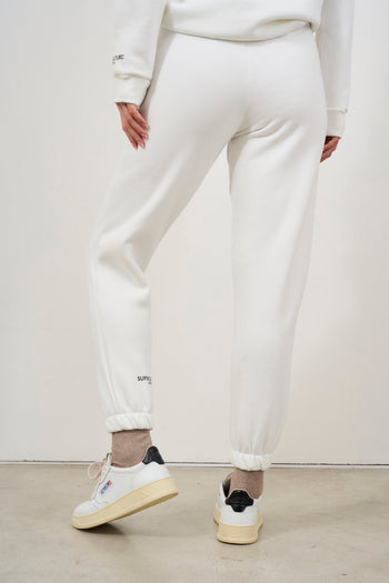 Pantalone tuta jogger donna bianco - 5