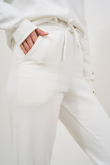 Women's white jogger tracksuit pants - 8