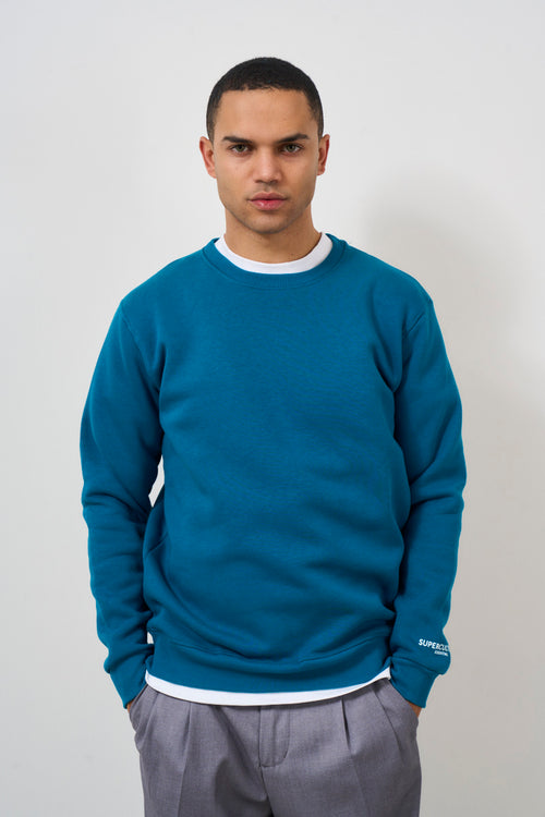 Men's crewneck teal sweatshirt