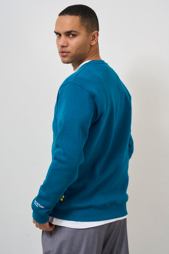 Men's crewneck teal sweatshirt - 5