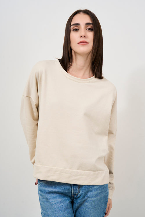 Women's crewneck sweatshirt butter