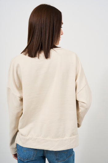 Women's crewneck sweatshirt butter - 5