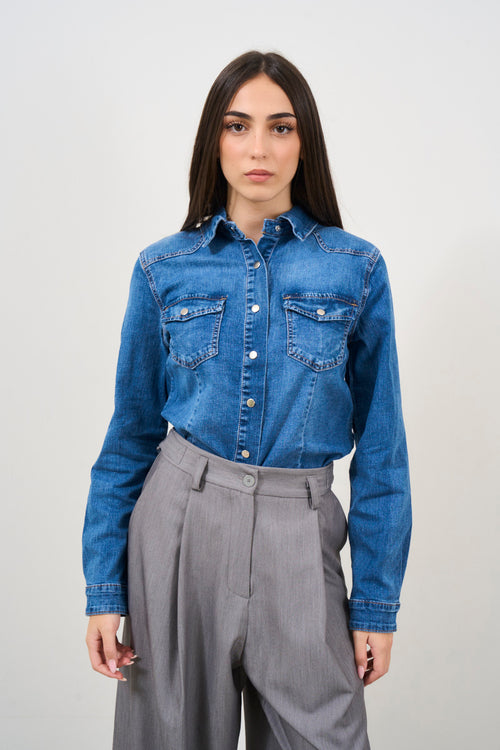 Women's Blue Denim Shirt