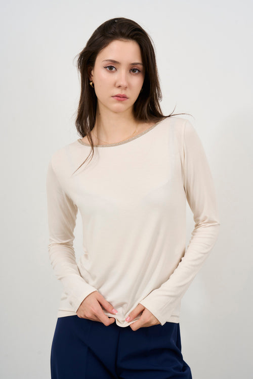 Women's butter boat neck sweater - 2