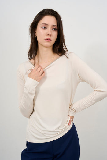 Women's butter boat neck sweater - 4