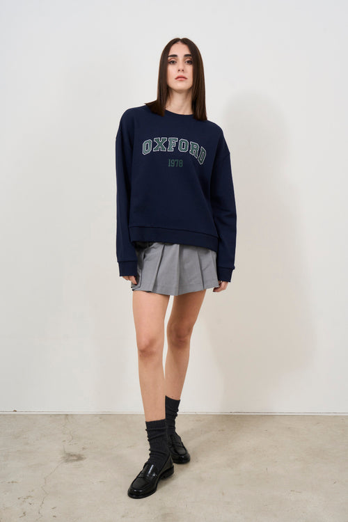 Women's midnight blue crewneck sweatshirt