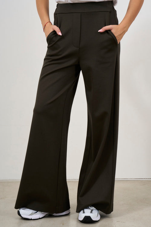 Pantalone donna a palazzo marrone - 2