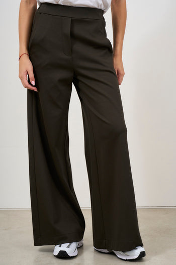 Pantalone donna a palazzo marrone - 3