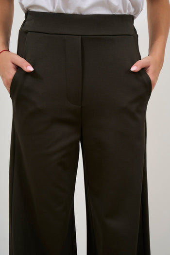 Pantalone donna a palazzo marrone - 8