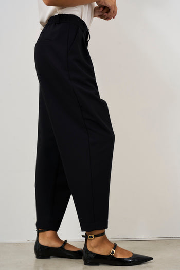 Pantalone donna nero carrot fit - 4