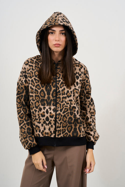 Women's spotted jacket with hood