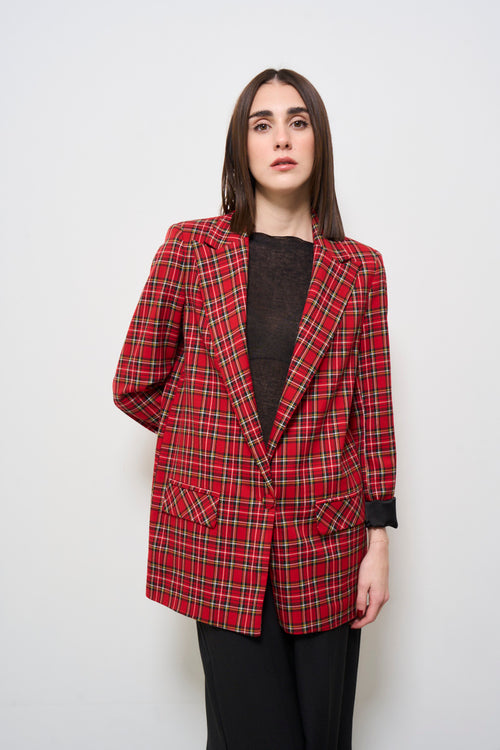 Giacca donna doppiopetto tartan - 2