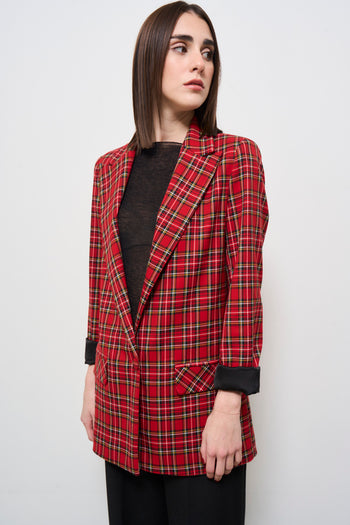 Giacca donna doppiopetto tartan - 3