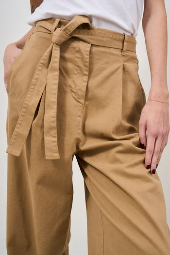 Camel women's trousers with belt - 7